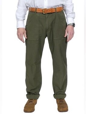 Tellason Slubby Fatigue Pant Straight - Olive